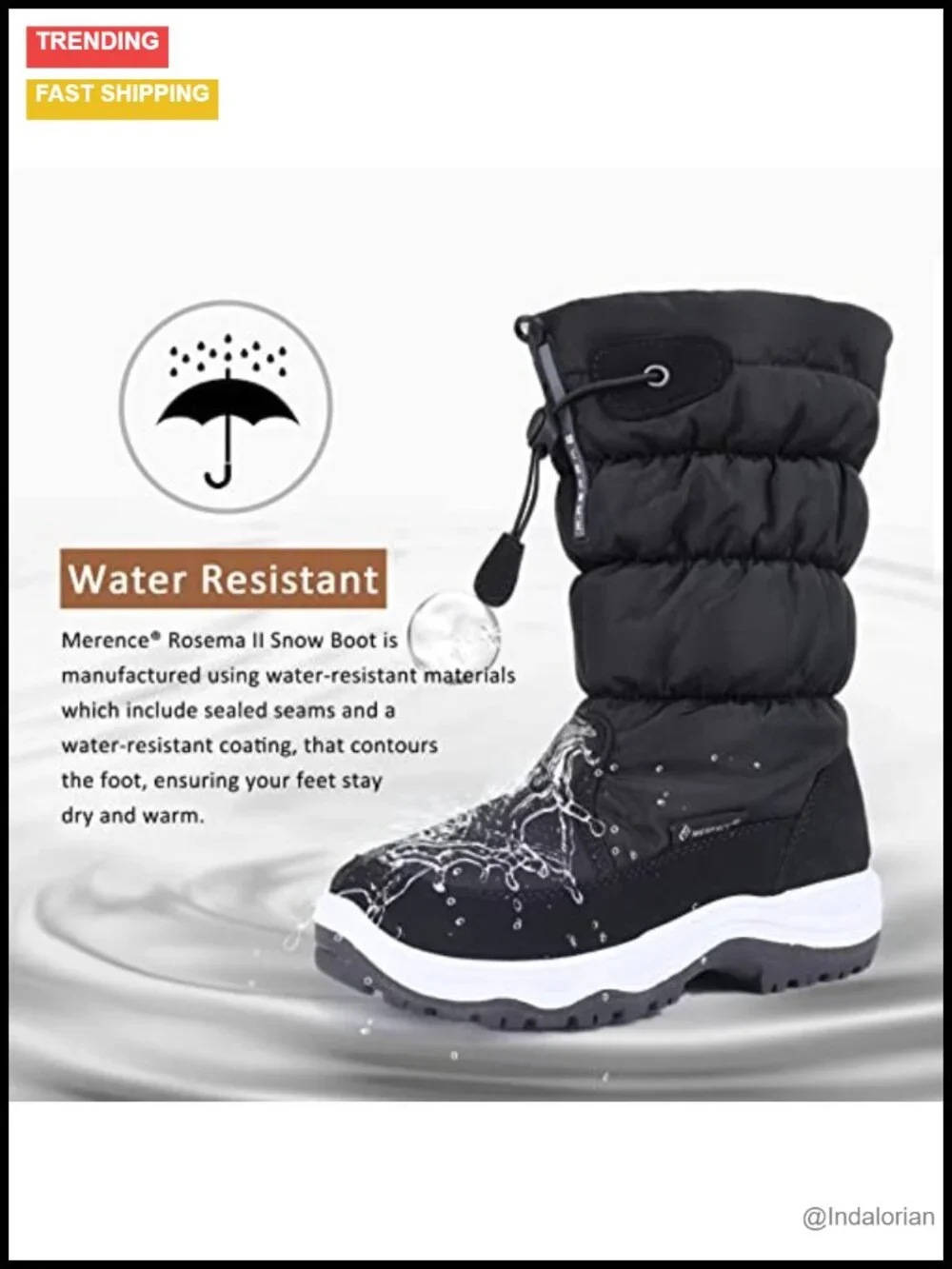 Women's Waterproof Winter Snow Boots Fur Lined Anti-Slip Cold Weather Boots